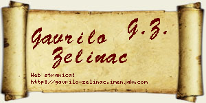Gavrilo Zelinac vizit kartica